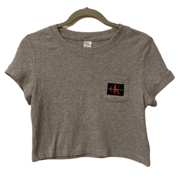 Calvin Klein Underwear Other - CALVIN Klein Sleep S Gray Crop Tee